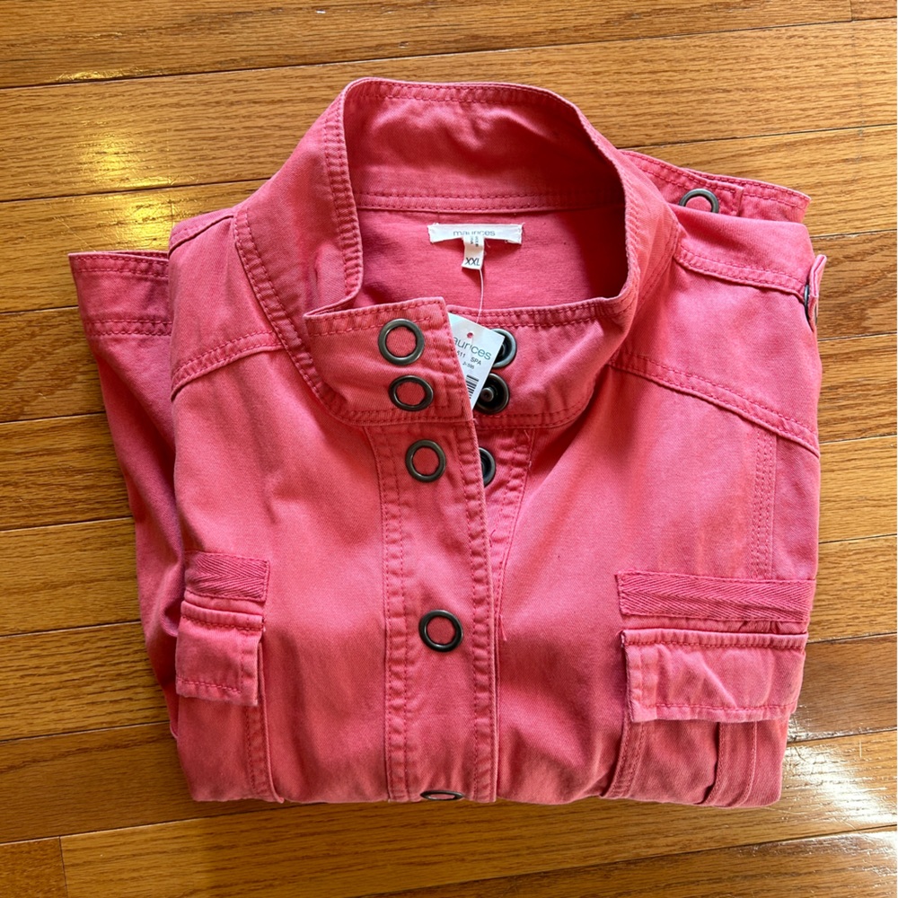 Maurices Red Utility Jacket - Picture 14 of 15